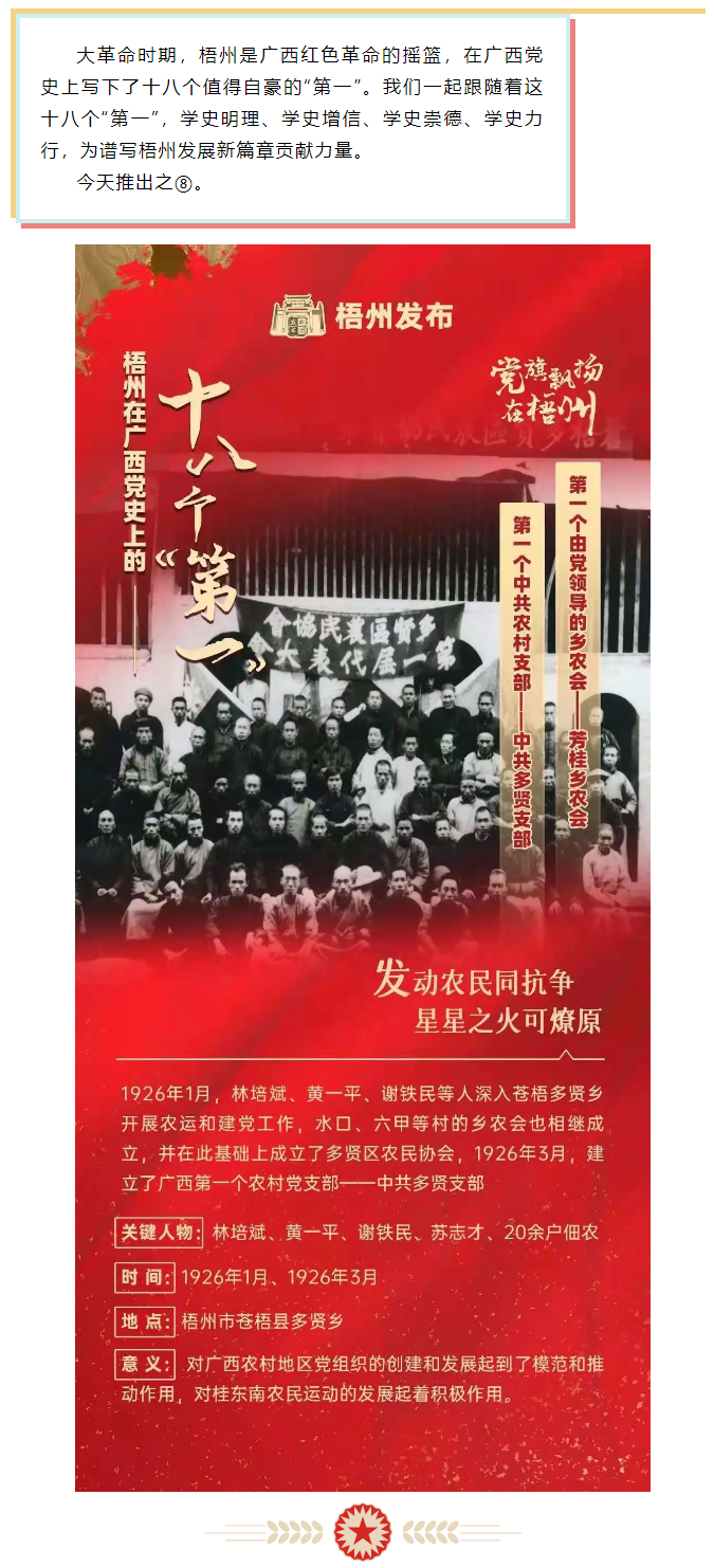 【職工學(xué)黨史】梧州18個“第一”之⑧丨廣西第一個中共農(nóng)村支部、第一個由黨領(lǐng)導(dǎo)的鄉(xiāng)農(nóng)會.png