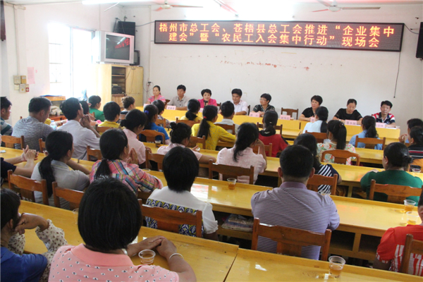 梧州市總工會、蒼梧縣總工會推進(jìn)“企業(yè)集中建會”暨“農(nóng)民工入會集中行動現(xiàn)場會.jpg